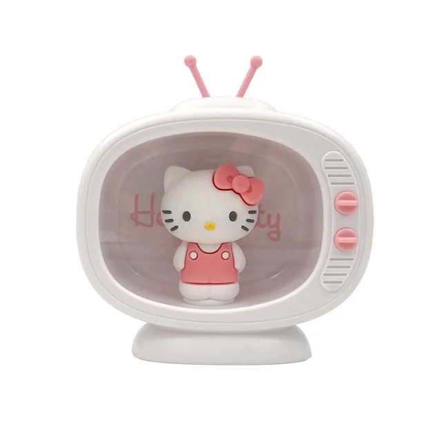 Sanrioed Kawaii My Melody Cinnamoroll Kt Mini Tv Style LED Night Light Anime Bedroom Cute Table Lamp Bedside Lamp Girl Gift 3