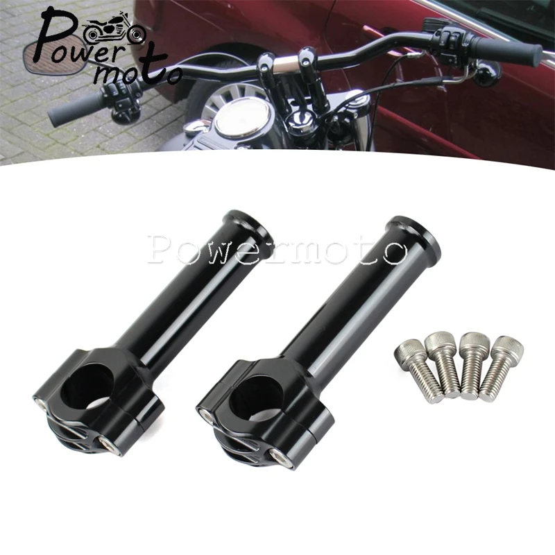 

Для Harley Touring Sportster Softail XL883 XL1200 5,5 дюймов Rise мотоцикл 1 пара Серебристый Алюминий 1 дюйм Руль Riser 25 мм балка крепление