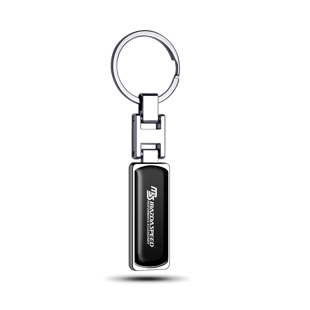3D Metal and Leather Car Emblem Keychain Pendant Accessory