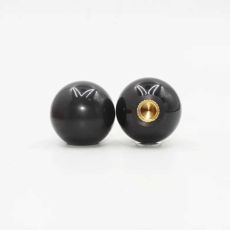 Black Red Round Ball Resin Ball Knobs Bakelite Lever Knob Grip Handles M4-M12 Of Furniture Or Machine Tool Copper Core furniture knobs,machine tool knobs,mechanical equipment handles