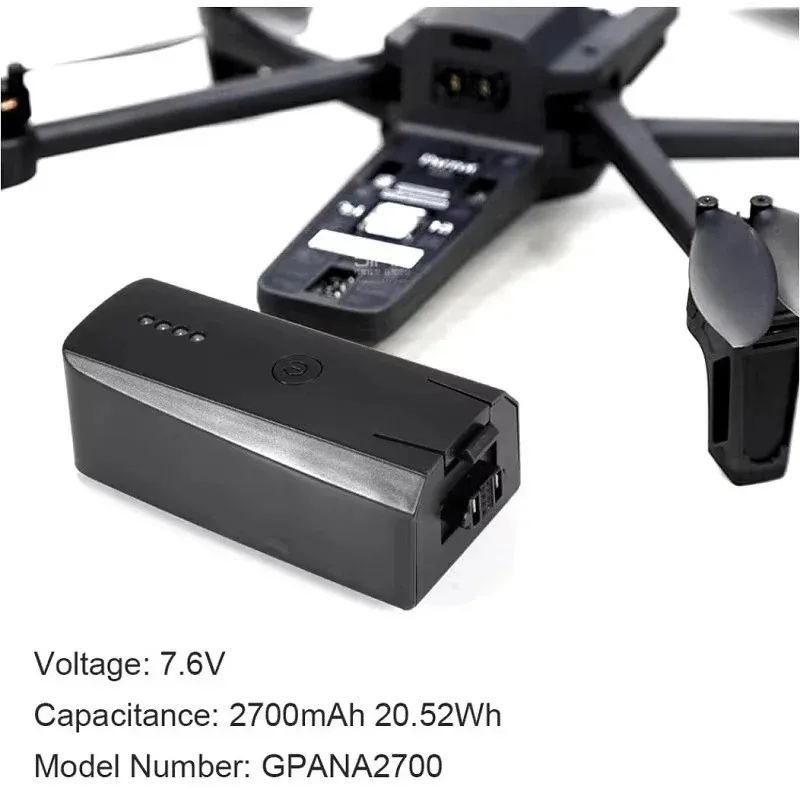 Deux batteries de remplacement pour Parrot Anafi côte à côte, autonomie étendue