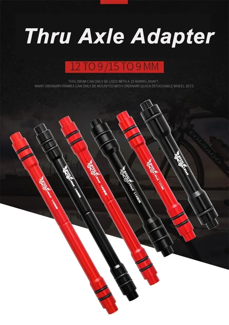 Description Picture 2 of item15 To 9 100mm MUQZI Thru Axle Adapter 12 to 9mm 100/142mm Thru Axle To Quick Release For MTB Road Bike Wheel Bicycle Accessories