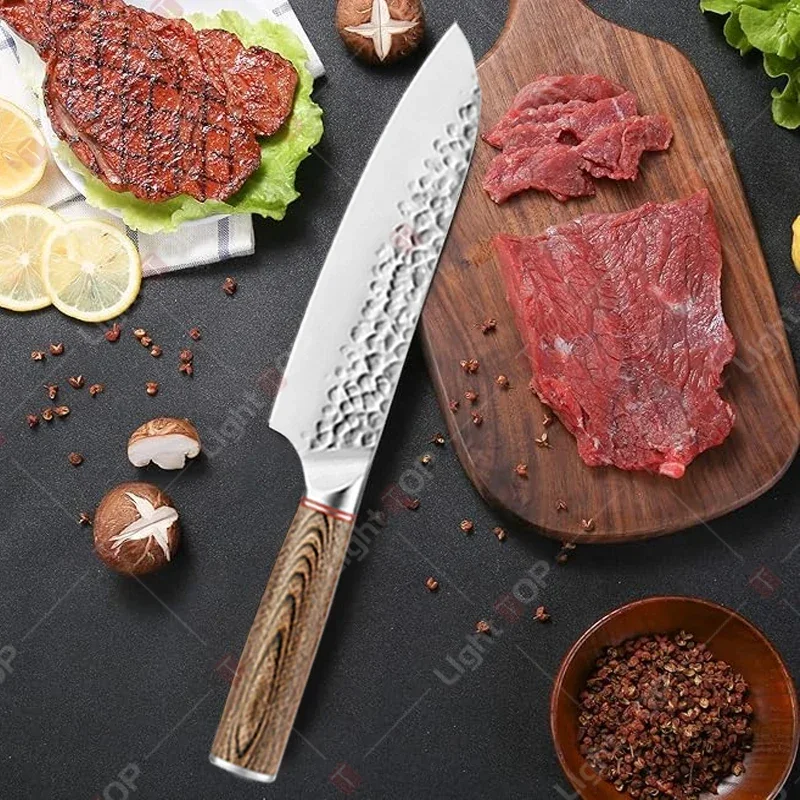 Kitchen Knife Professional Kitchen Boning Knife Meat Cleaver Knife Forged Hammer Knives BBQ Butcher Stainless Steel Slicing Chef Knives
