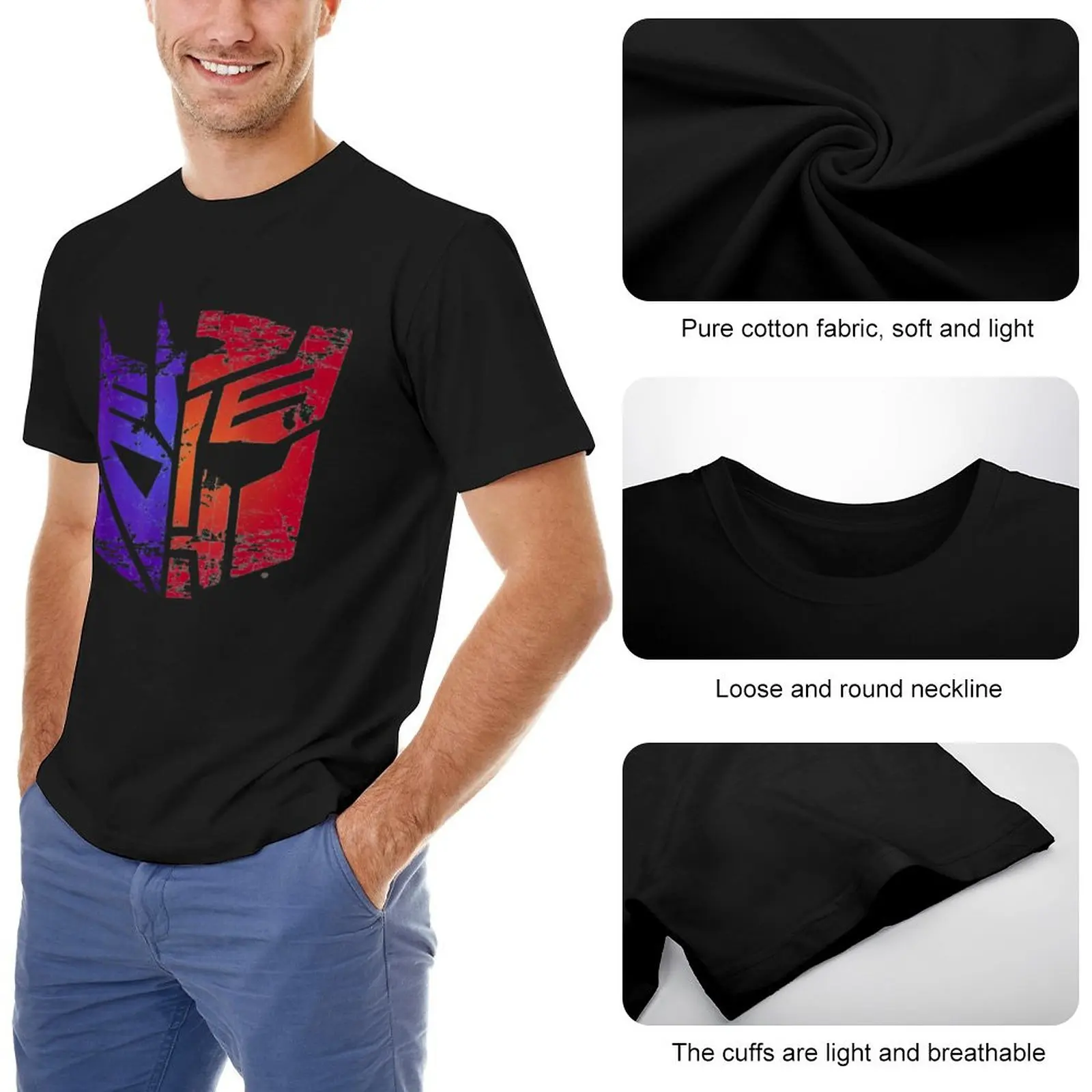 Transformer Black Decepticon Soundwave Wordtee Vintage 25 T