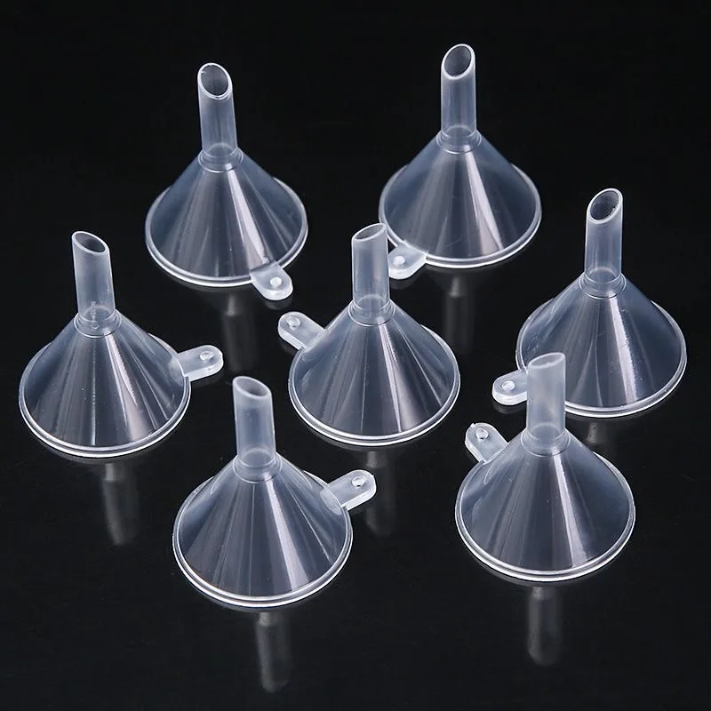 Mini Funnel Transparent Plastic Small Mouth Liquid Oil Funnels Laboratory Experimental Dispensing Filling Tools Supplies 30/1pcs