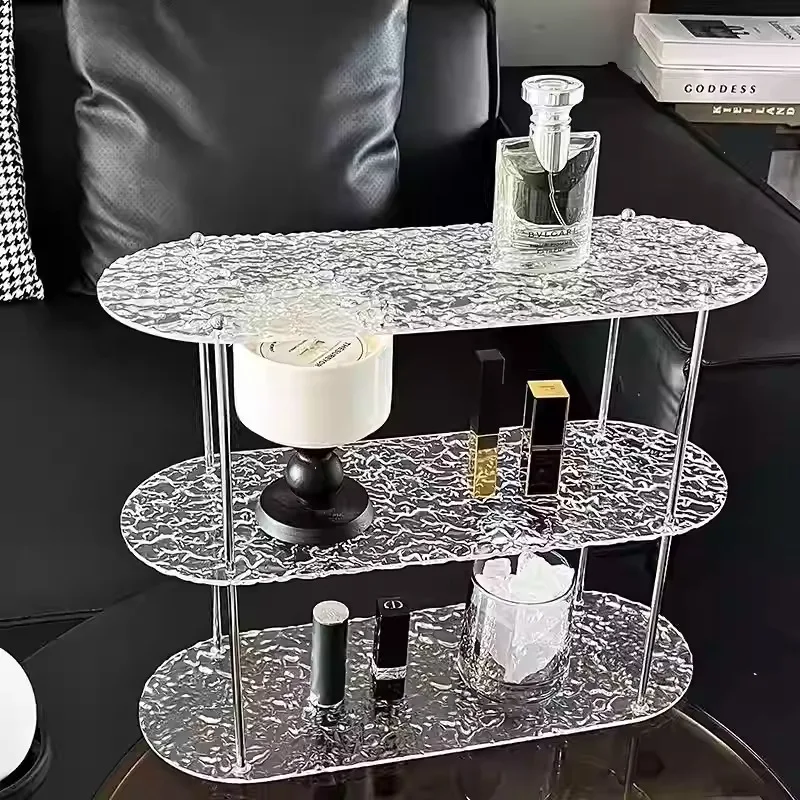 3-Tier Cups Storage Rack Creative Counter Organizer Premium Acrylic Tableware Display Shelf for Home Organizers and Decorate 2
