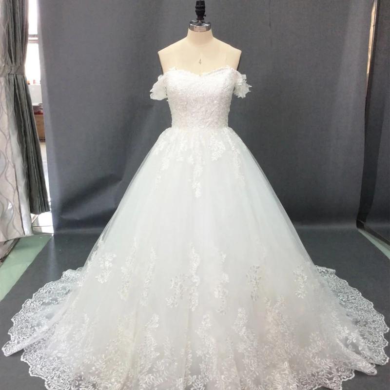 FISA Luxury Lace applique Wedding Dresses Off the Shoulder Sweetheart Bridal Ball Gowns 2024 Custom Made vestidos de novia