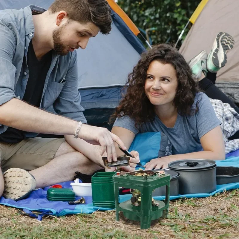 Kerosene Stove Iron Cooking Stove Kerosene Burner Mini Camping Stove Camping Picnic Gear Outdoor Heaters for Cooking Travel BBQ