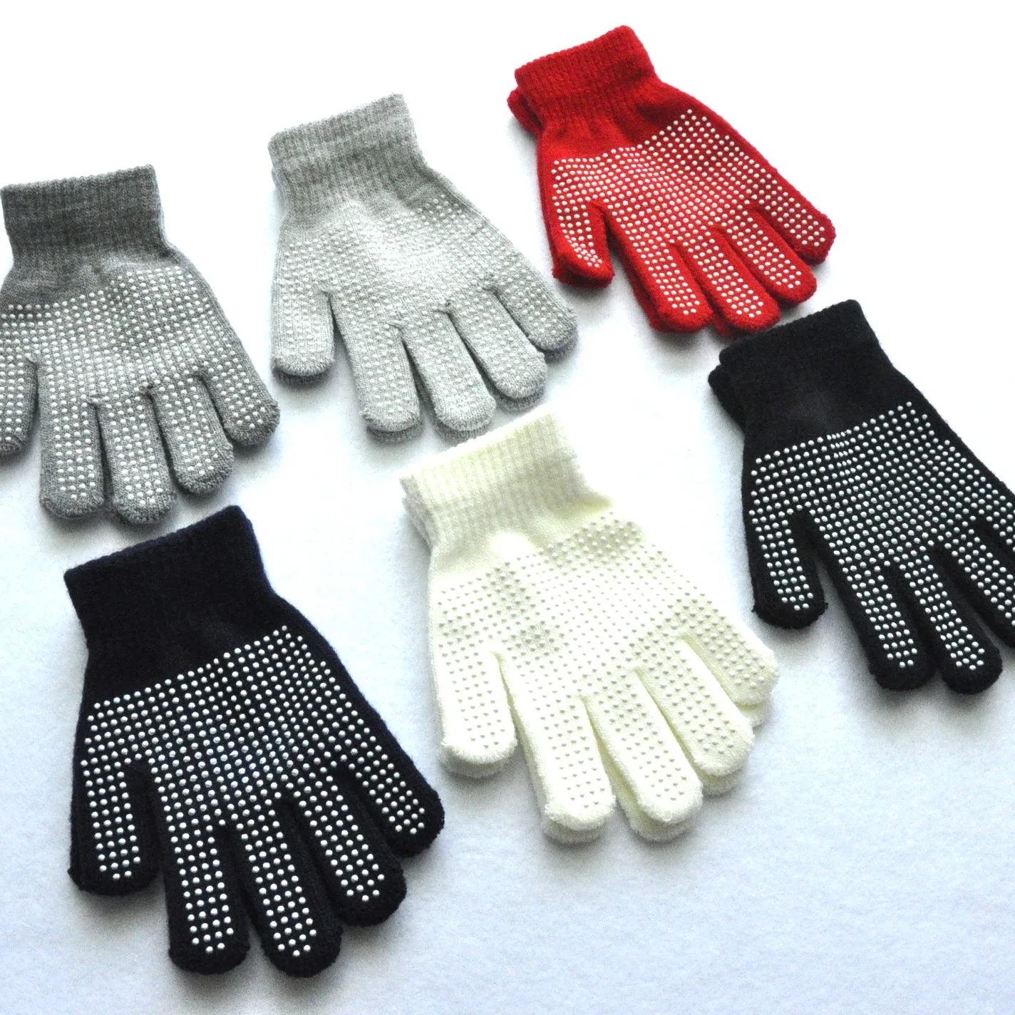 Boys Girls Knitted Gloves 5-11Y For Children Student Full Finger Mittens Outdoor Cycling Skiing