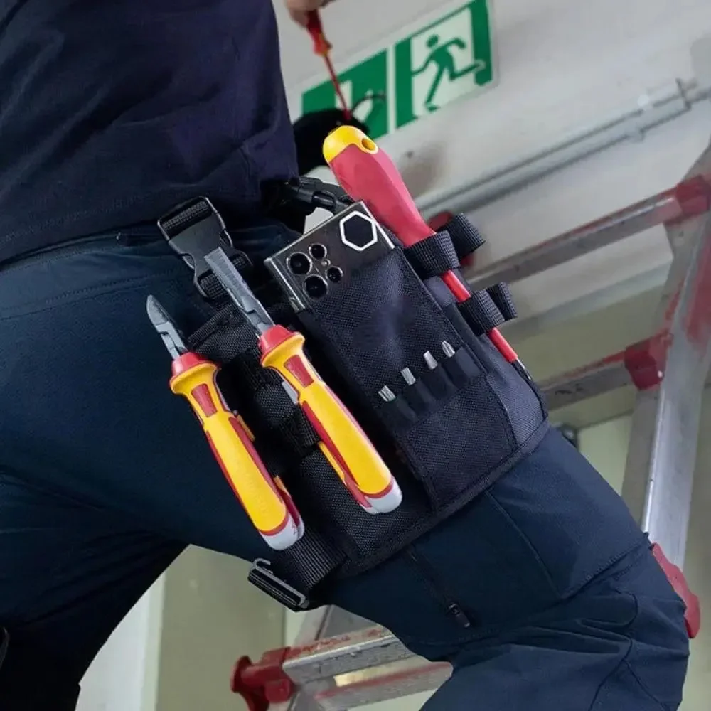 Work Belt Tool Bag Leg Tool Organizer Pouch Tactical Waist Bag Waist Tools Holder for Maintenance Worker Carpenter