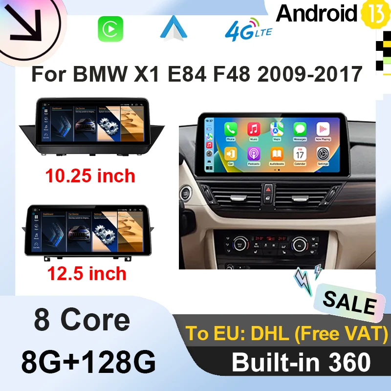 

Factory Price 12.5" HD Android 13 Car Radio Carplay AUTO GPS Navigation For BMW X1 E84 F48 Multimedia Player Stereo Screen 4G