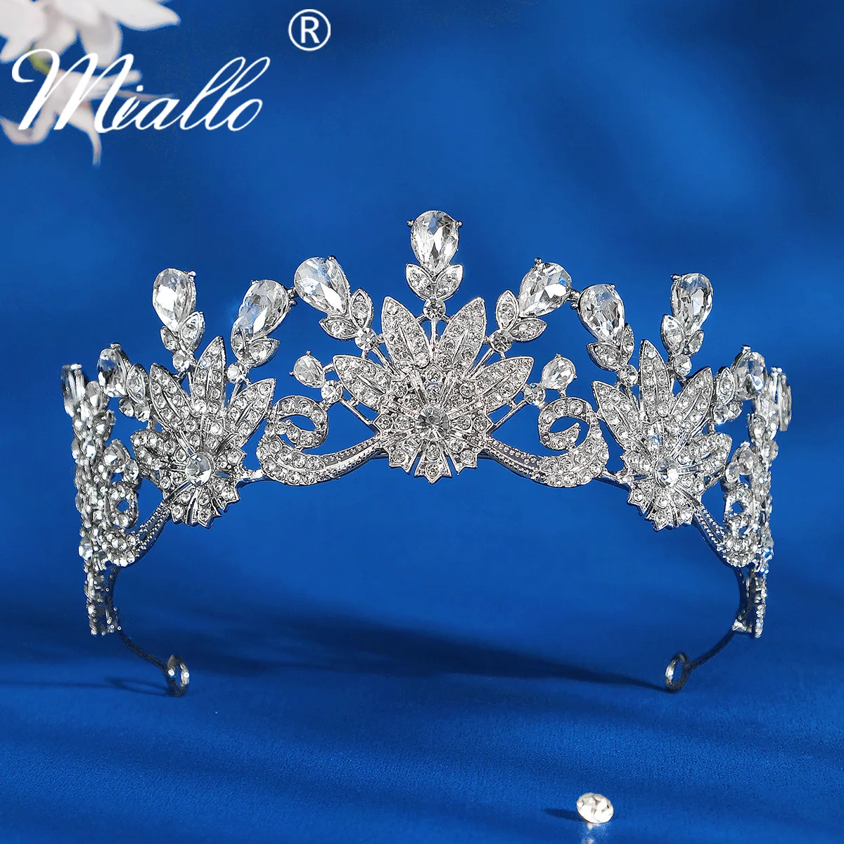 Frisur Haarschmuck Strass Braut Diadem Silber/Style 2