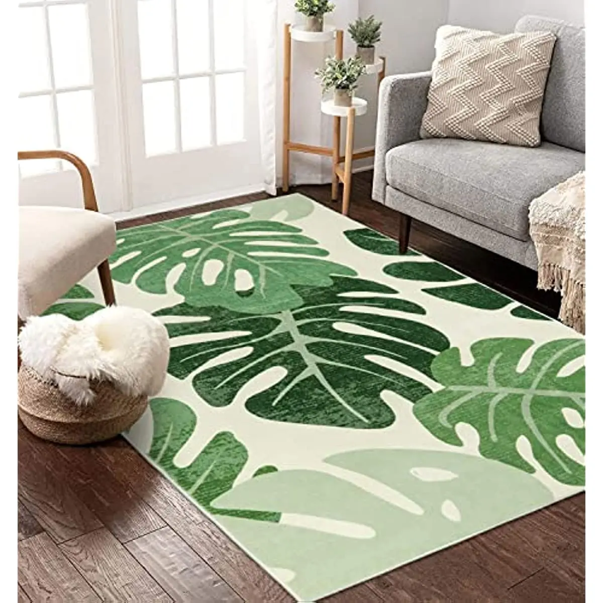 Tropical Green Leaf Carpet for Living Room Home Decoration Sofa Table Large Area Rugs Kitchen Hallway Rugs Non-slip Bathroom Mat 4