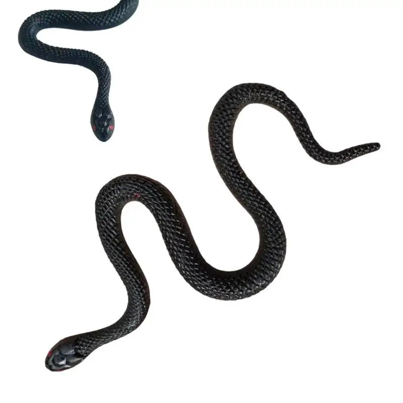 Realistic Snake Toy Creative TPR Soft Rubber Prank Halloween Toys Funny Prank Props Lightweight Rain Forest
