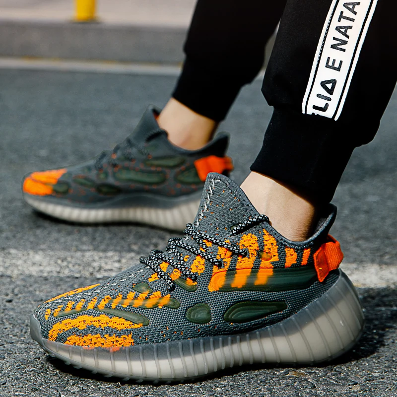 Men Sneakers Running Shoes Leisure Outdoor Fashion Sports Mesh Breathable Footwear Big Size 46