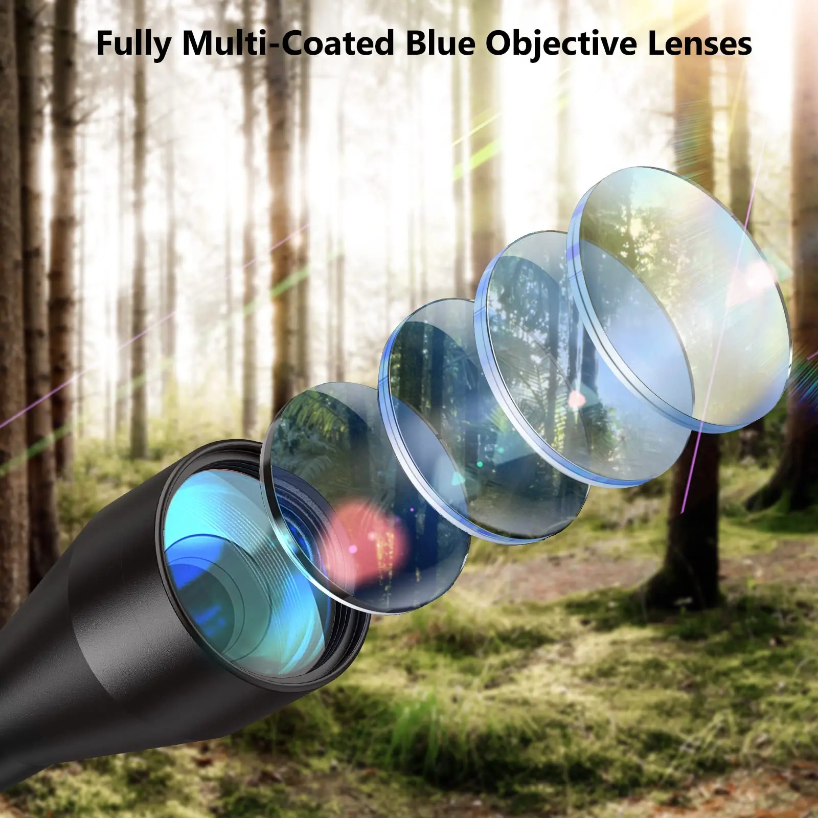 MidTen Rifle Tactical Riflescope 3-9x40 Optics R4 Reticle Crosshair Scope 20mm Free Rail Mounts Airsoft Hunting Scopes
