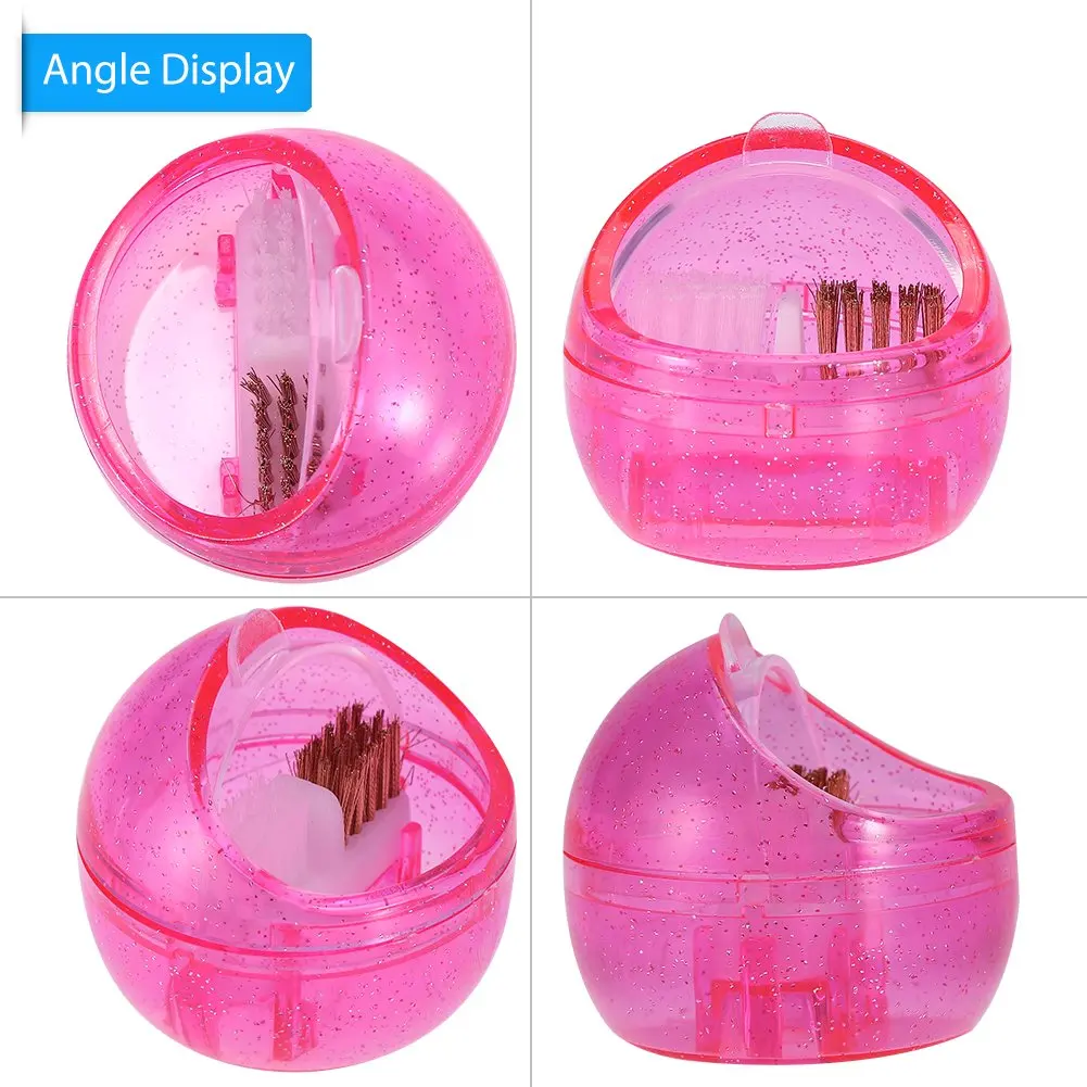 Plastic Nail Drill Bit Cleaning Brush Portable Soft Hard Brush Cleaner Box Professional Nail Art Equipment Manicure Accessories 5