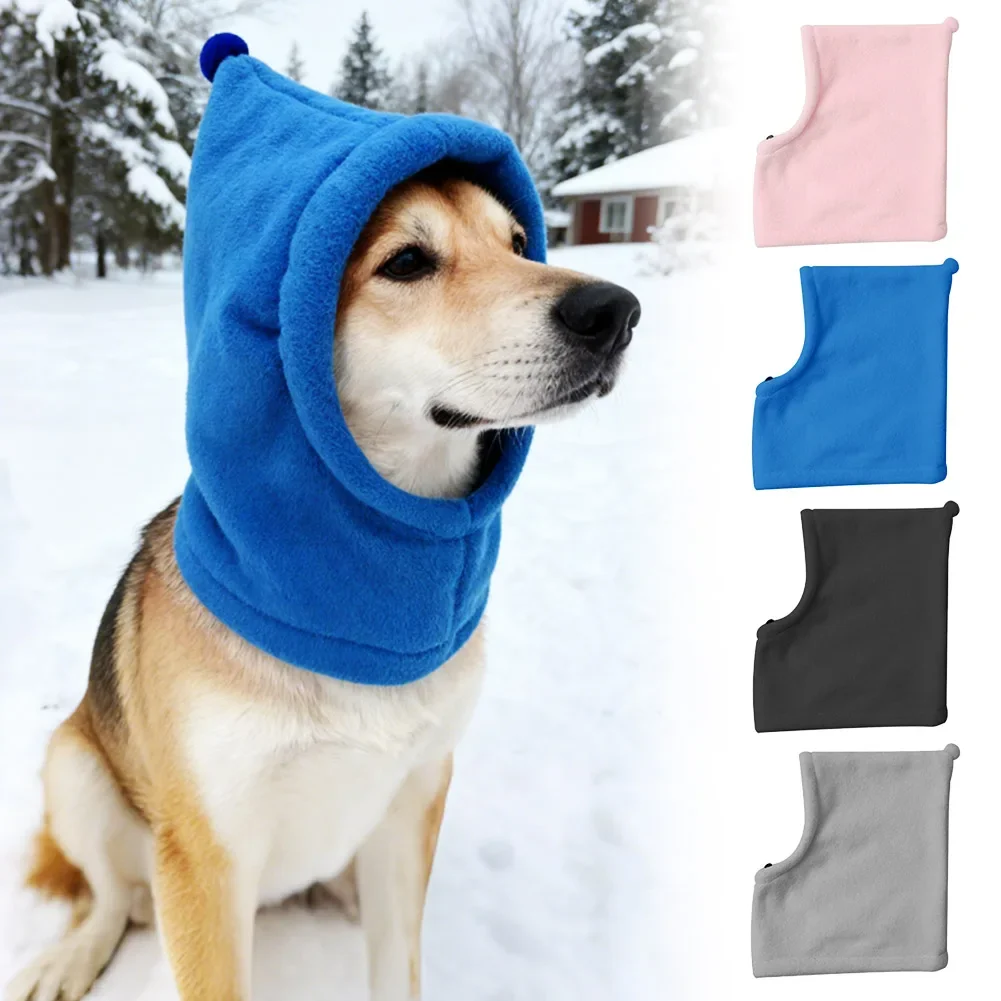 Funny Polar Fleece Pet Hat Soft Warm For Labrador Golden Retriever Large Medium Dogs Cats Winter Outdoor Christmas Pet Accessory