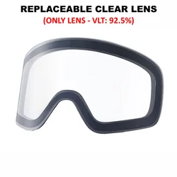Advanced Frameless Ski & Snowboard Goggles - UV400 Protection & Anti - Fog with Magnetic Lenses (Clear lens)