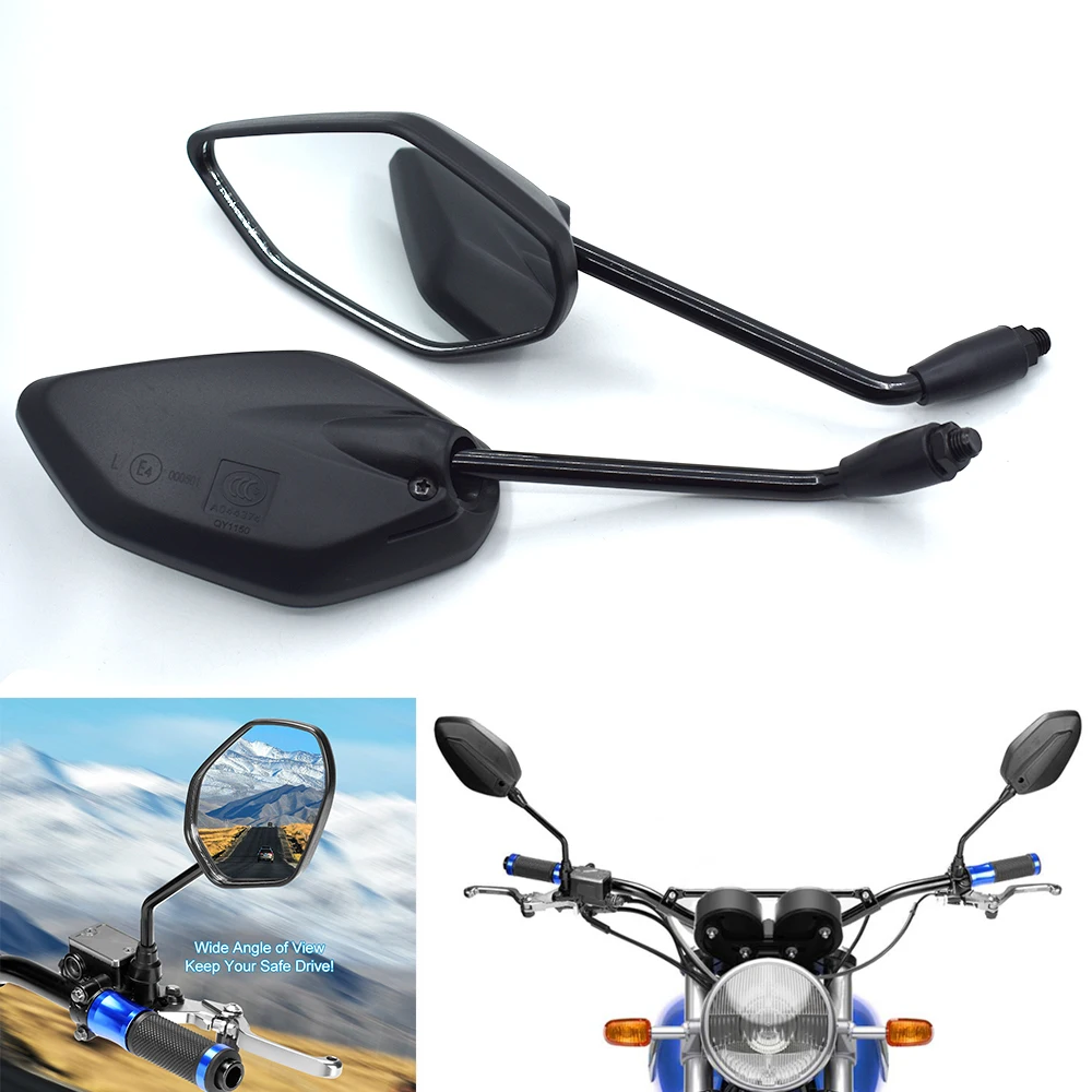 

Universal 10MM motorcycle rearview mirror side mirror black For YAMAHA XMAX VMAX NMAX TMAX MT-07 MT-09 MT 07 MT 09 MT07 MT09