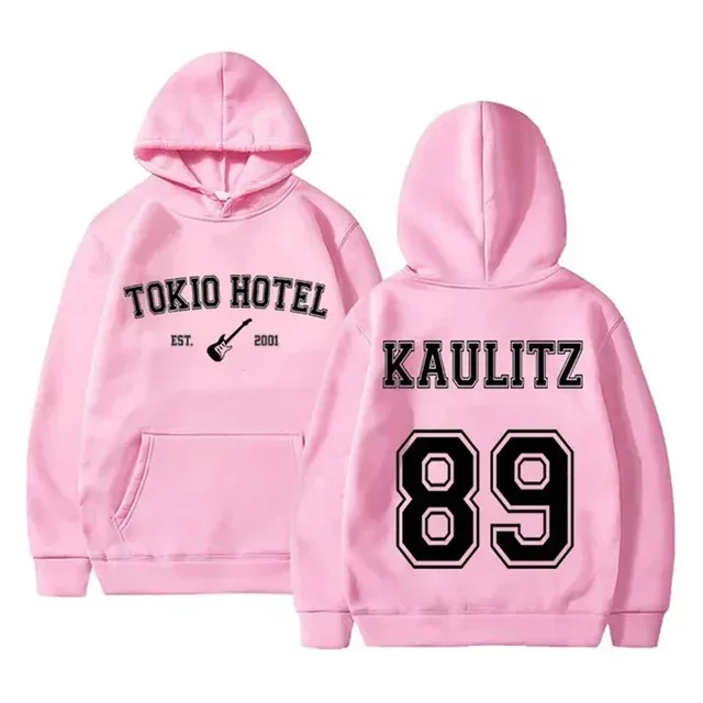 가을/겨울 록 밴드 Tokio Hotel 후드 Kaulitz 프린트 남성 및 여성 후드 힙합 스웨터 하라주쿠 따뜻한 후드