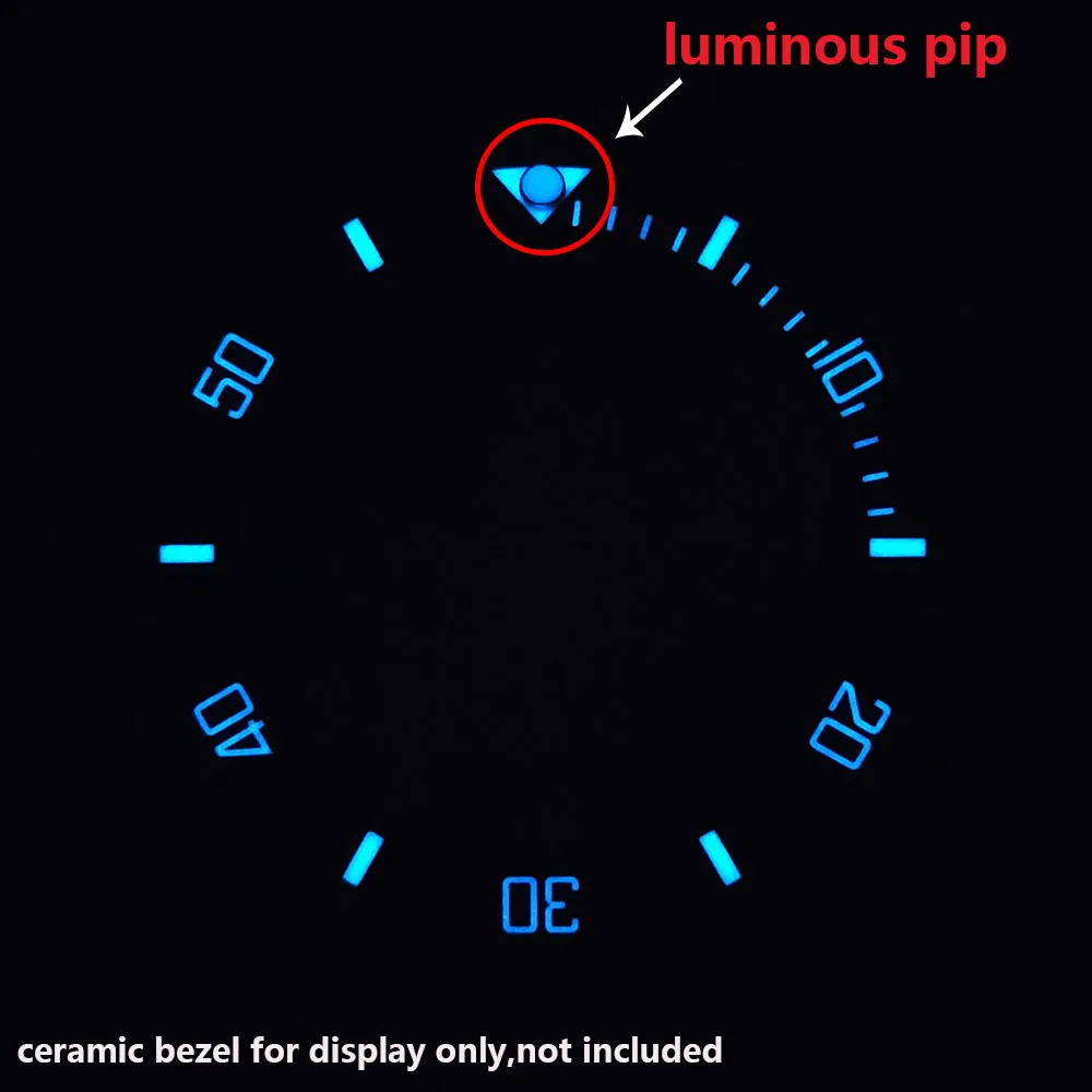 Pip Luminoso Lume Pip em 12 para Inserção de Moldura Cerâmica para Seiko Rolex Verde Luminoso Relógio Peças - Image 3
