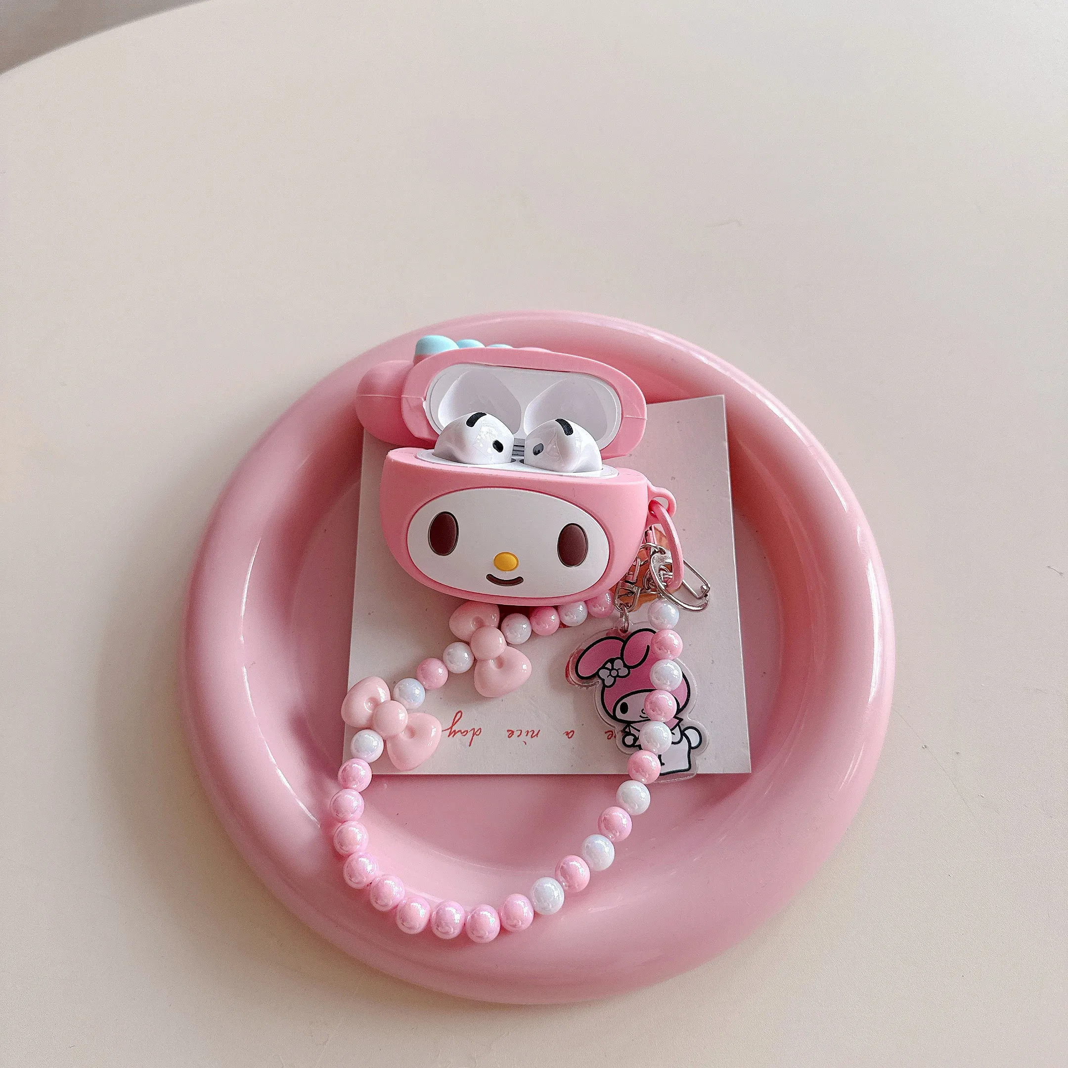 Chic MyMelody Wireless Earphones Case with Lanyard and Anti-Drop Protection
