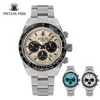 Tactical Frog Watch For Men 41mm Chronograph VS75A Solar Quartz Movement Sapphire C3 Luminous 200M Waterproof Men's Watch 1