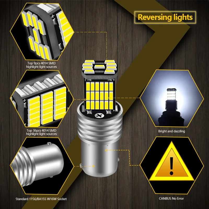 ڵ  ü  LED ȣ , P21W LED 1156, BA15S 7506, 4014SMD, 1200LM,  12V, 2 , 45 , ǰ