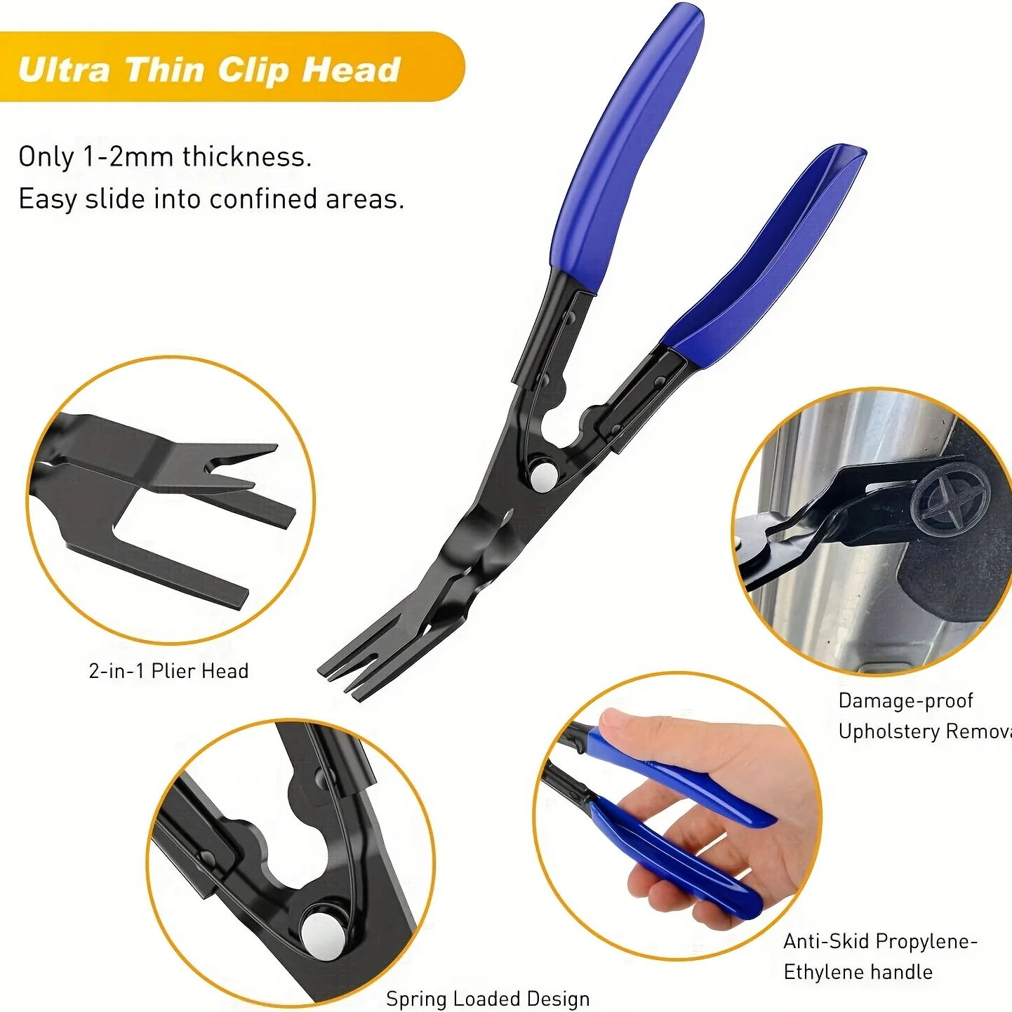 Trim removal tool set 19pcs clip plier upholstery remover nylon car panel removal with portable storage bag