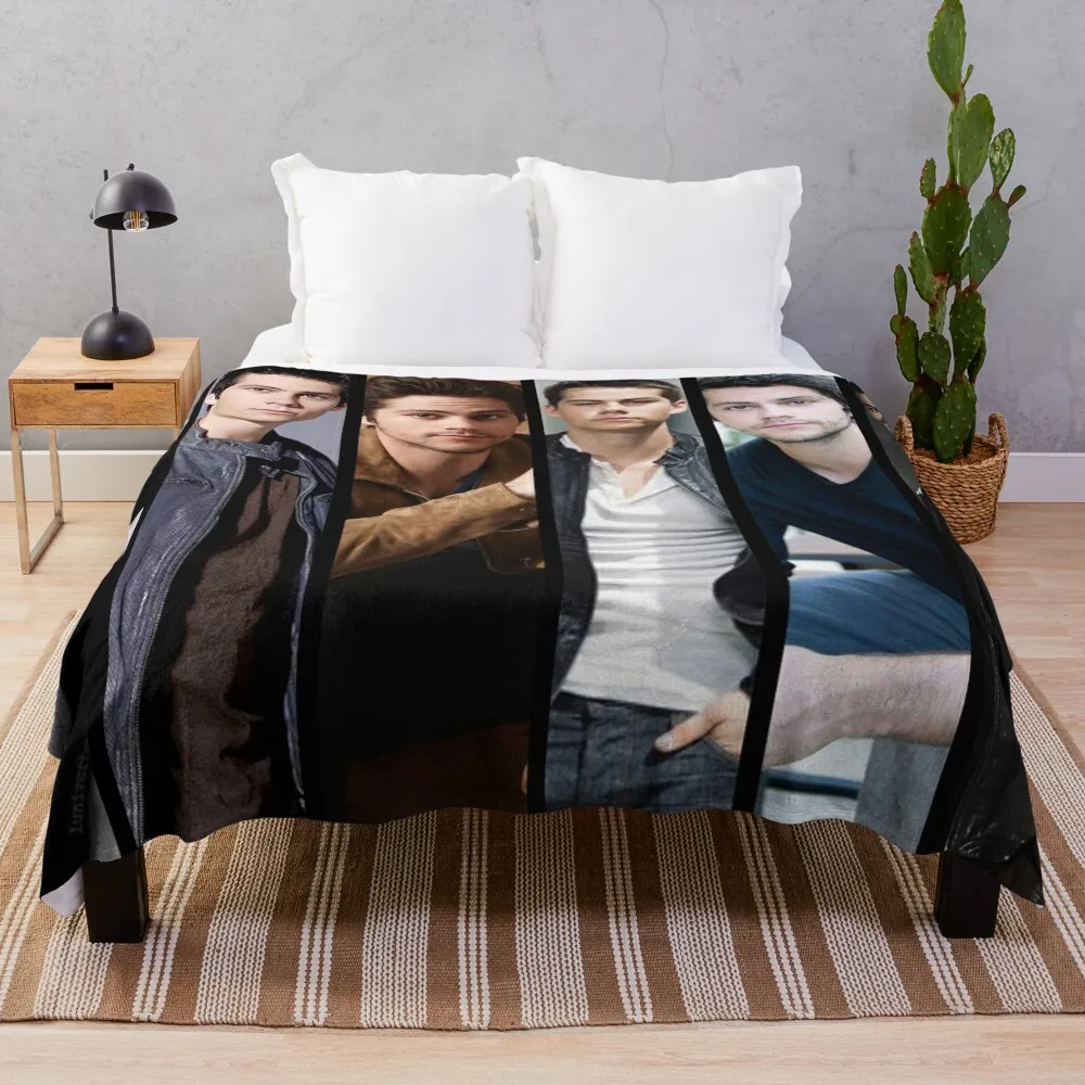 

Dylan Obrien Vertical Collage Throw Blanket Luxury Throw Stuffeds manga Fluffys Large Blankets