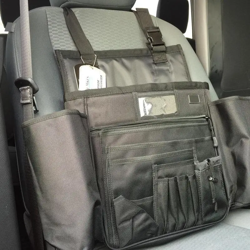 Car Front Seat Organizer With Dedicated Laptop Storage Stabilizing Side