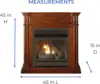 Forge Dual Fuel Ventless Gas Fireplace System with Mantle Remote Control 6 Fire Logs Use with Natural Gas or Liquid Propane 6