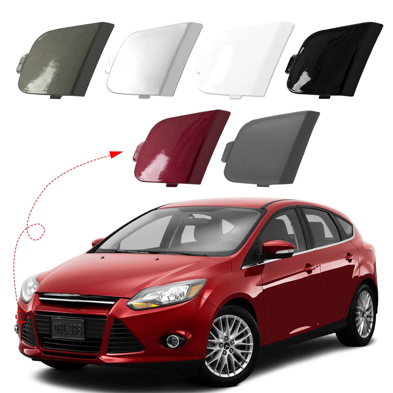 Передний бампер, буксировочный крюк, крышка, буксировочный глаз для Ford Focus MK3 III, аксессуары 2011 2012 2103 2014 1702946 BM5117A989AB