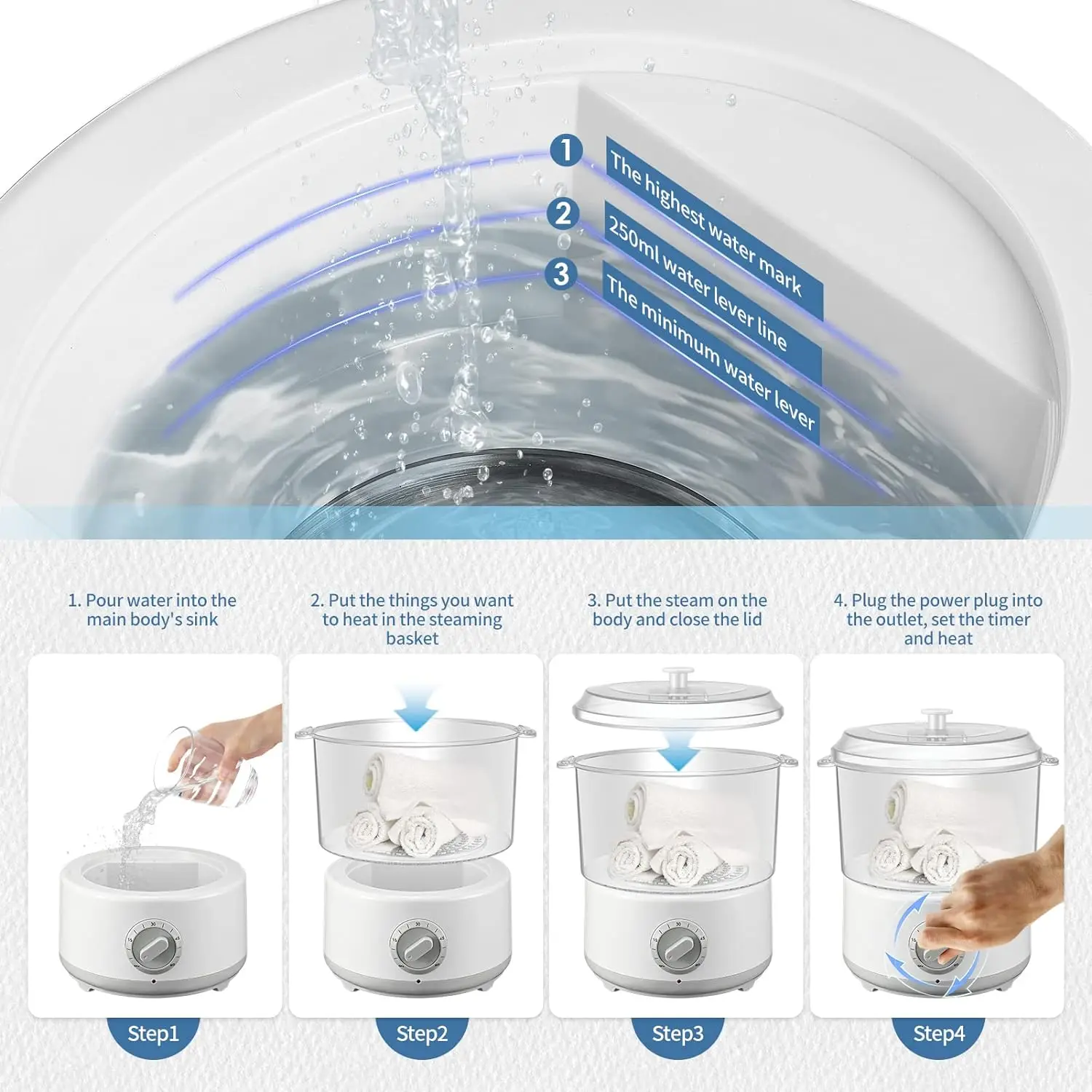 スパサロン用プロフェッショナルスチームタオルウォーマー、202 ° F 5