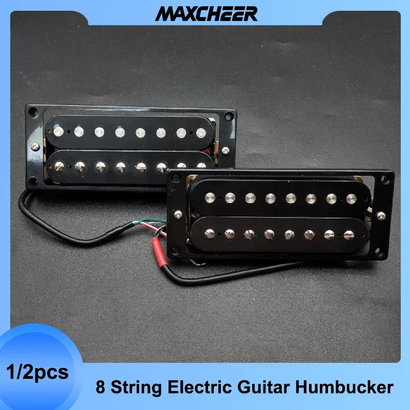 8 String Electric Guitar Humbucker Dual Coil Electric Guitar Pickup Coil Splitting Pickup N10K/B15K Output Guitar Parts Black