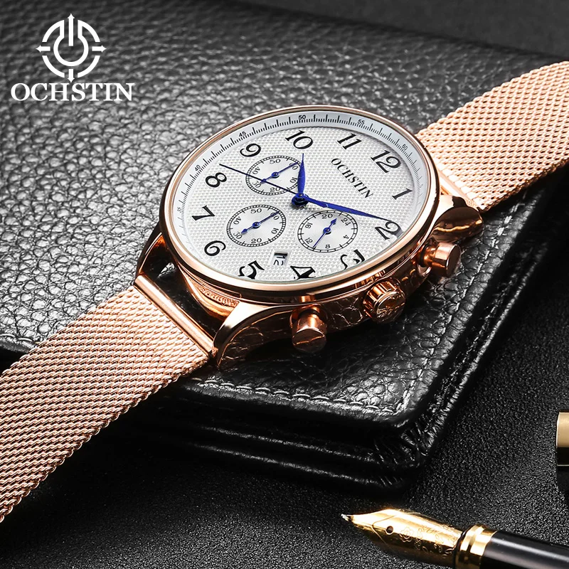 ochstin hot model 2024 pilot series fashion gorgeous multi-function quartz movement watch men's quartz watches