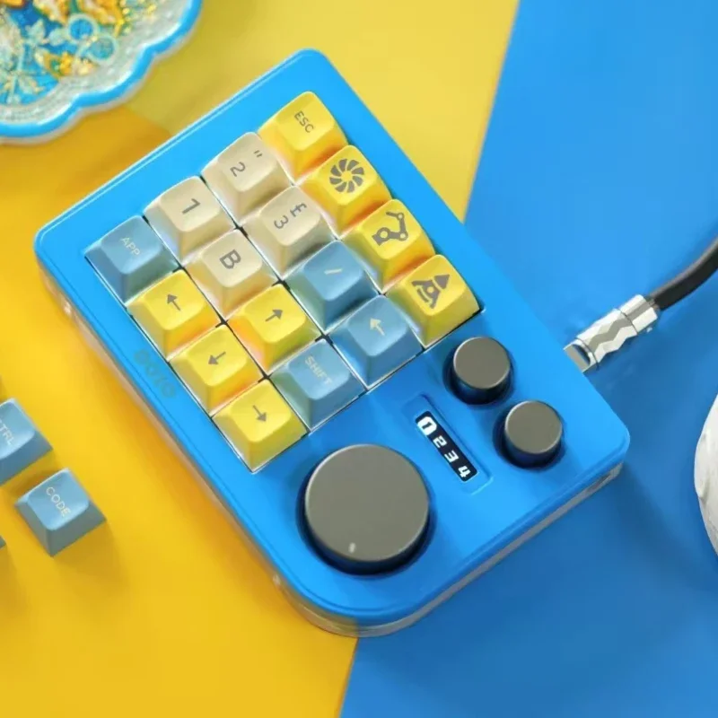DOIO 16 keys, designer keypad, three knobs, custom, mechanical