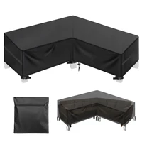 Patio L-Shaped Sofa Lounger Cover Waterproof Heavy Duty Outdoor Garden Sectional Couch Furniture Cover Protector Easy-Going 1
