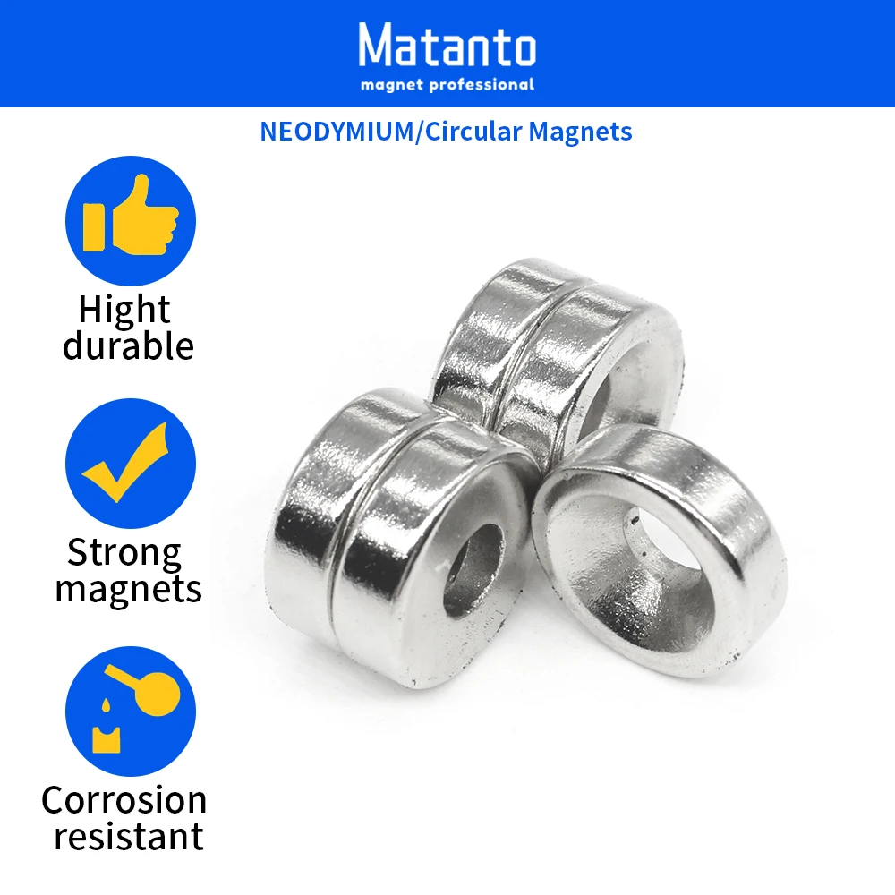 5/10/15/20/30/50PCS 15×5-4 Disc Search Magnet 15*5 mm Hole 5 mm Round Countersunk Permanent Neodymium Magnet 15×5-4mm N35 15*5-5