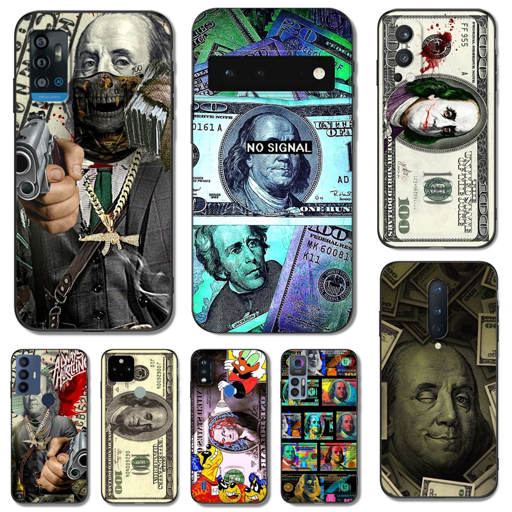 Custodia In Tpu Nero Per Google Pixel 4 4A 4Xl 5 5A 5Xl 6 6A 7 Pro Cover Dollars Money