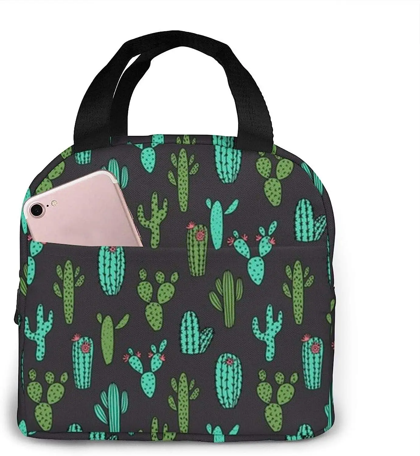 

Cactus Cacti Plants Cactus Desert Cactus Lunch Bag Portable Thermal Tote Bag for Women Insulated Lunch Box for Work Picnic Beach