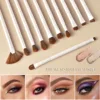 15pcs Makeup Brushes Custom Logo White Color Brown Hair Makeup  Brush Set Private Label Pro Beauty Tools Wholesale 5set/lot 4