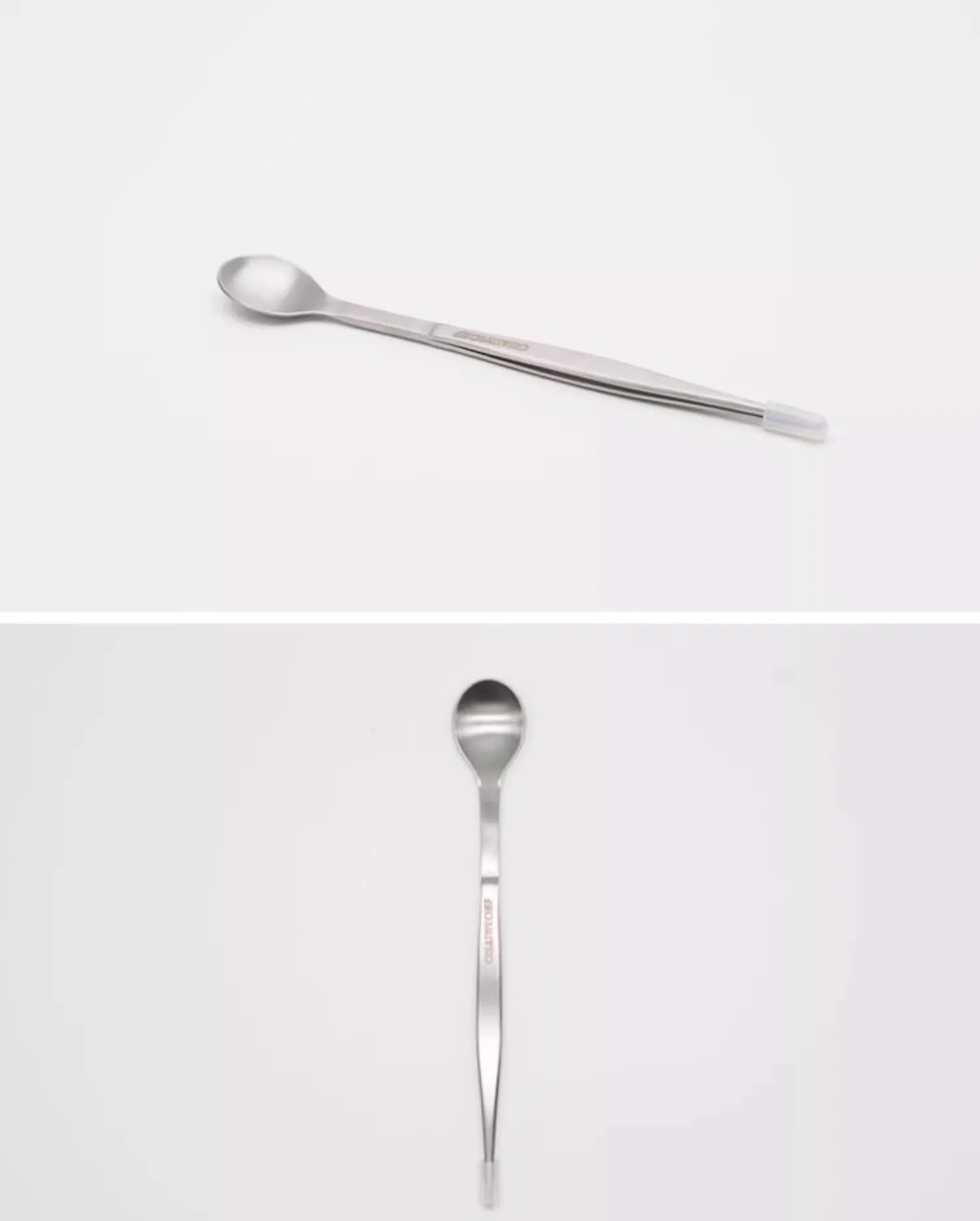 CREATIVECHEF Tweezers Plate Clamps Dual Purpose Flavour Sampling Spoon Stainless Steel Food Grade 2 in 1 Hotel Chef Use