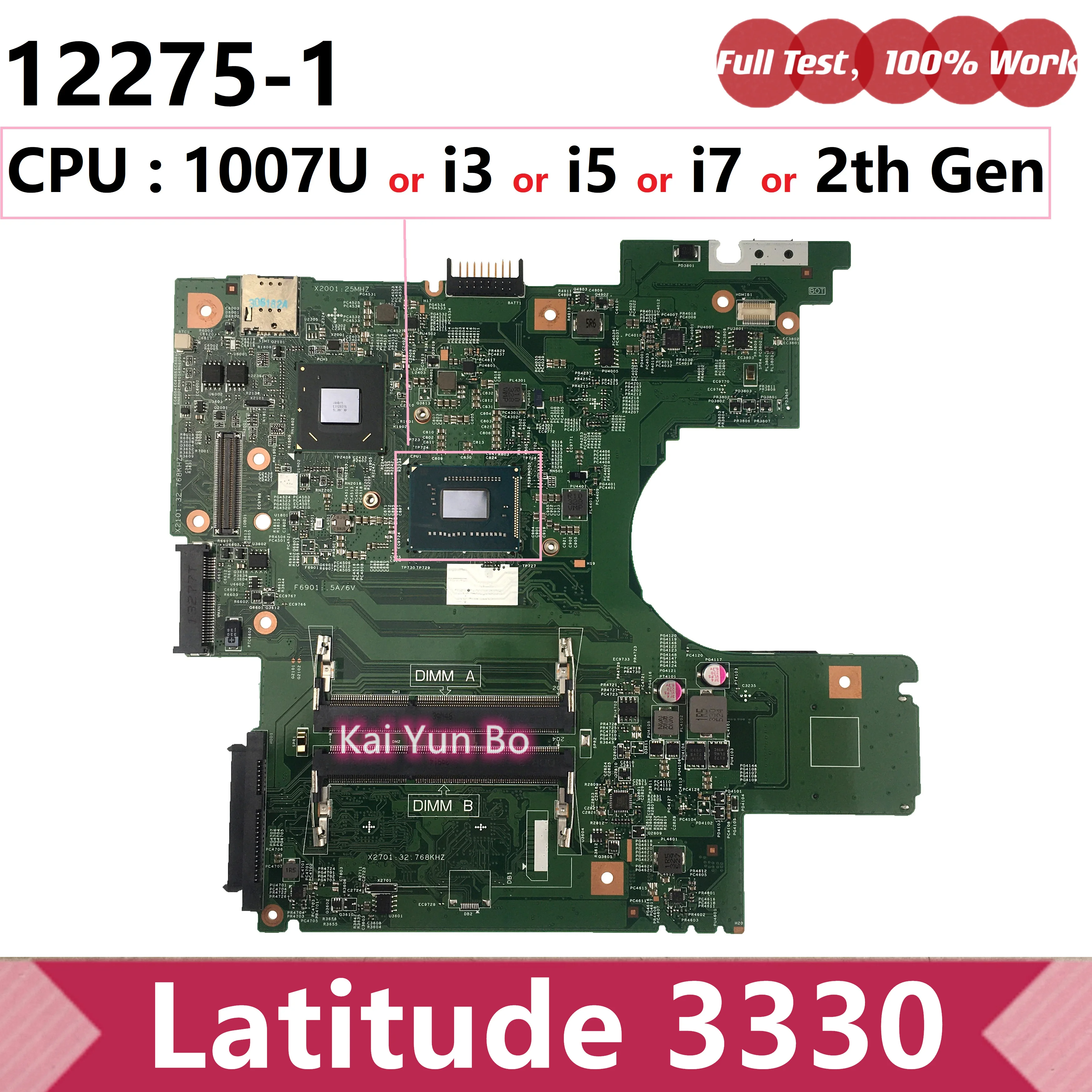 

Ноутбук 12275-1 Dell широта 3330 ноутбук материнская плата 1007U или I3 или I5 2th 3th Gen центрального процессора 8GGXR W29HP 2D6MM 08GGXR 0W29HP 02D6MM CN-08GGXR CN-0W29HP CN-02D6MM