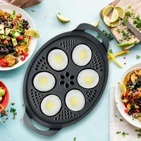 6 Holes Egg Boiler for Thermomix TM5 TM6 TM31 Kitchen Eggs Steamer Pot Poacher Machine  Molds Steam Basket Cooking Utensils Tool 2