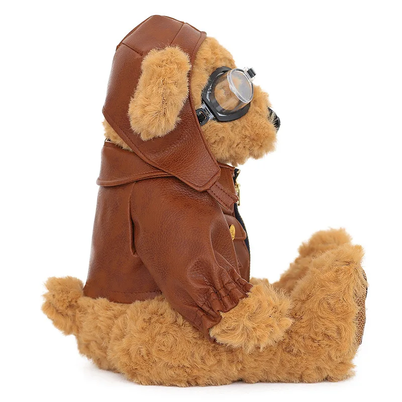 Teddy ① Pilot Bear Motorcycle Rider Teddy Craftsman Ted Plush Toy Stuffed
