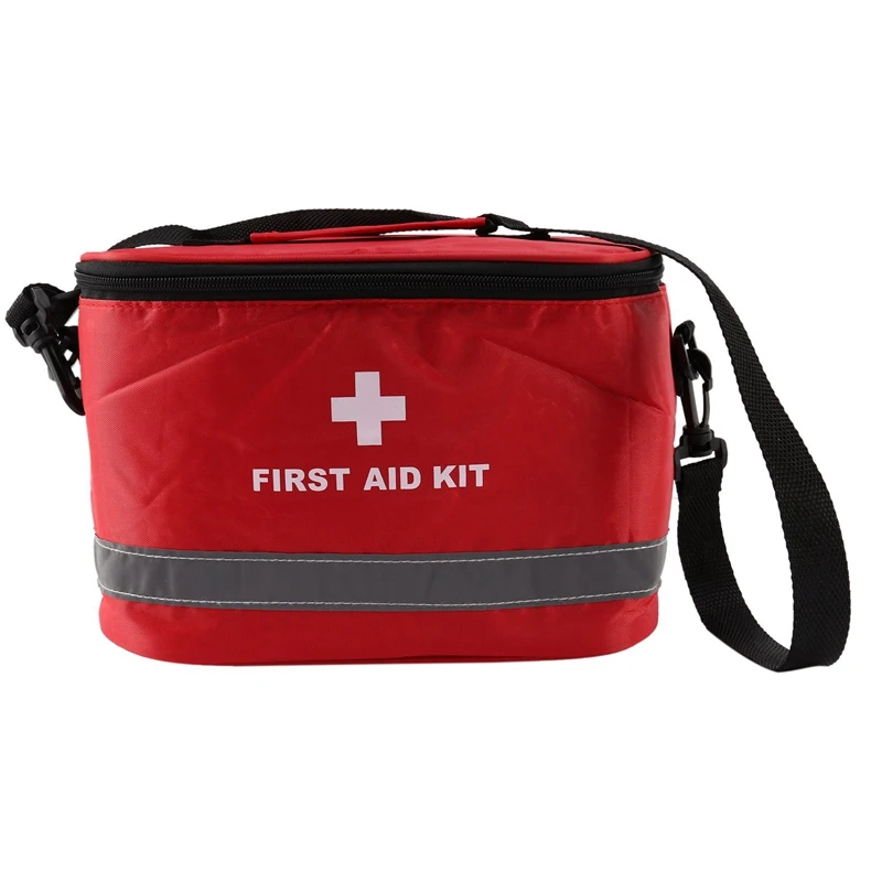 

Hot 5X Outdoor First Aid Kit Sports Camping Bag Home Emergency Survival Package Red Nylon Striking Cross Symbol