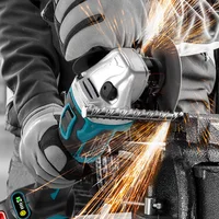 YOFIDRA 125mm 4 vitesses meuleuse d'angle électrique sans brosse métal bois meulage polissage coupe outil électrique pour Makita batterie broche 4