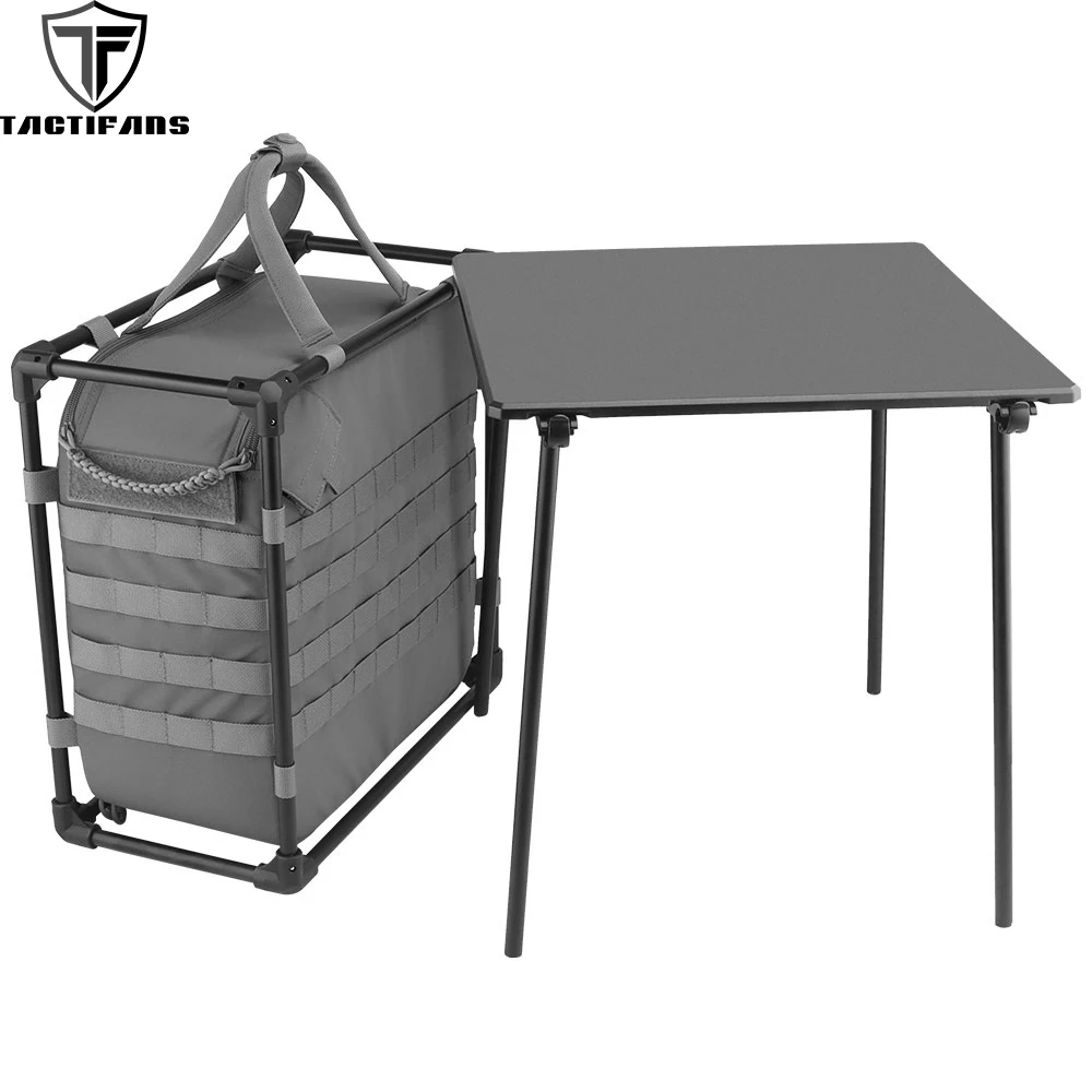 Tactical Camping Table Field Office Hunting Outdoor Portable Table Foldable Lightweight Durable 7075 Alloy BBQ Computer Desk